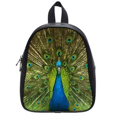 Peacock Feathers Bird Nature School Bag (Small)