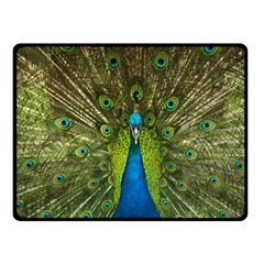 Peacock Feathers Bird Nature Fleece Blanket (small)