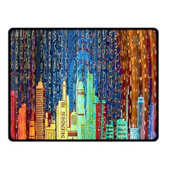 Matrix City Urbanization Technology Double Sided Fleece Blanket (small) 