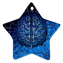 Brain Web Network Spiral Think Ornament (star) by Vaneshart