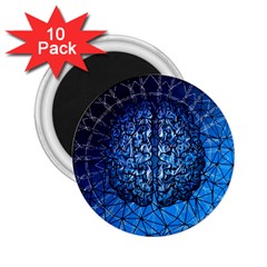 Brain Web Network Spiral Think 2.25  Magnets (10 pack) 