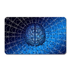 Brain Web Network Spiral Think Magnet (Rectangular)