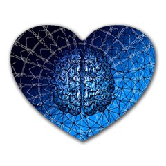 Brain Web Network Spiral Think Heart Mousepads