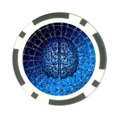 Brain Web Network Spiral Think Poker Chip Card Guard