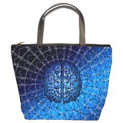 Brain Web Network Spiral Think Bucket Bag
