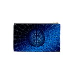 Brain Web Network Spiral Think Cosmetic Bag (Small) Back