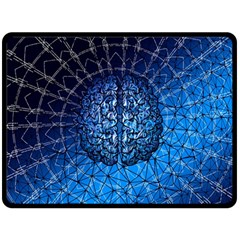 Brain Web Network Spiral Think Fleece Blanket (Large) 