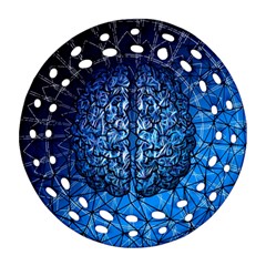 Brain Web Network Spiral Think Ornament (Round Filigree)