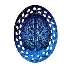 Brain Web Network Spiral Think Ornament (Oval Filigree)