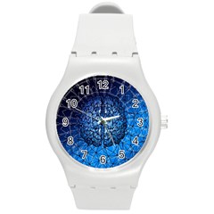 Brain Web Network Spiral Think Round Plastic Sport Watch (M)