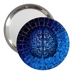 Brain Web Network Spiral Think 3  Handbag Mirrors