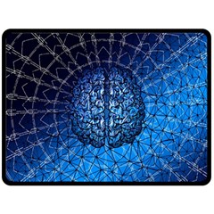 Brain Web Network Spiral Think Double Sided Fleece Blanket (large)  by Vaneshart