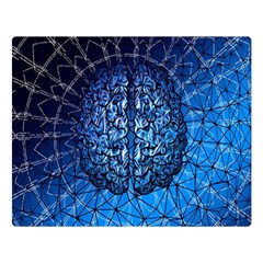 Brain Web Network Spiral Think Double Sided Flano Blanket (Large) 
