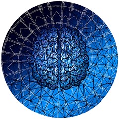 Brain Web Network Spiral Think Wooden Puzzle Round