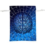 Brain Web Network Spiral Think  Lightweight Drawstring Pouch (XL) Front