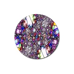 Web Network Abstract Connection Magnet 3  (round) by Vaneshart