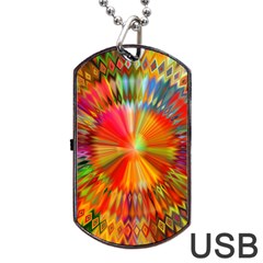 Kaleidoscope Mandala Color Dog Tag Usb Flash (one Side)