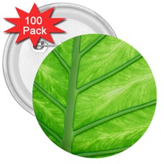 Green Bright Digital Manipulation 3  Buttons (100 Pack) 