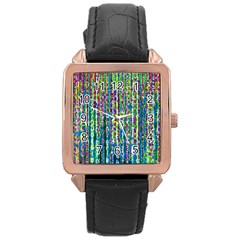 Matrix Technology Data Digital Rose Gold Leather Watch  by Vaneshart