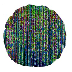 Matrix Technology Data Digital Large 18  Premium Flano Round Cushions