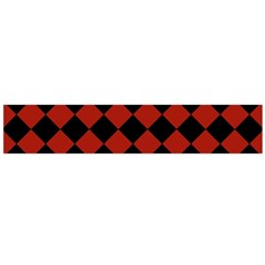 Block Fiesta - Apple Red & Black Large Flano Scarf  by FashionBoulevard