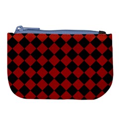 Block Fiesta - Apple Red & Black Large Coin Purse by FashionBoulevard