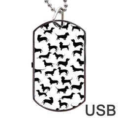 Dachshunds! Dog Tag Usb Flash (two Sides) by ZeeBee