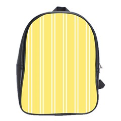 Nice Stripes - Blonde Yellow School Bag (xl) by FashionBoulevard