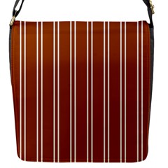 Nice Stripes - Burnt Orange Flap Closure Messenger Bag (s) by FashionBoulevard