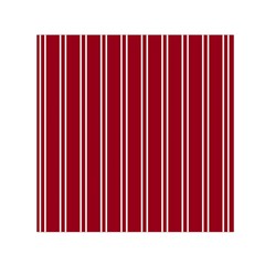 Nice Stripes - Carmine Red Small Satin Scarf (square) by FashionBoulevard