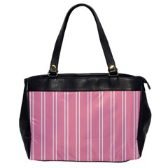 Nice Stripes - Flamingo Pink Oversize Office Handbag by FashionBoulevard