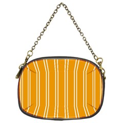 Nice Stripes - Honey Orange Chain Purse (two Sides) by FashionBoulevard