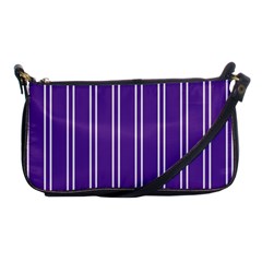 Nice Stripes - Imperial Purple Shoulder Clutch Bag by FashionBoulevard