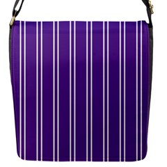 Nice Stripes - Imperial Purple Flap Closure Messenger Bag (s) by FashionBoulevard