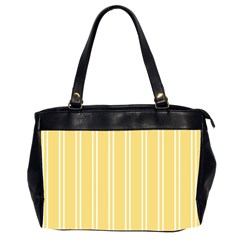 Nice Stripes - Mellow Yellow Oversize Office Handbag (2 Sides) by FashionBoulevard