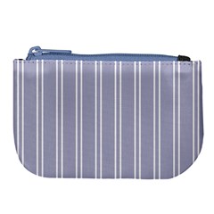 Nice Stripes - Silver Grey Large Coin Purse by FashionBoulevard