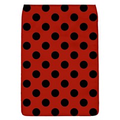 Polka Dots - Black On Apple Red Removable Flap Cover (l) by FashionBoulevard