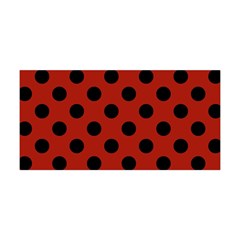 Polka Dots - Black On Apple Red Yoga Headband by FashionBoulevard