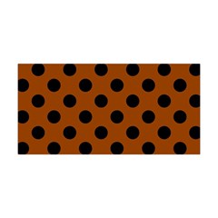 Polka Dots - Black On Burnt Orange Yoga Headband by FashionBoulevard