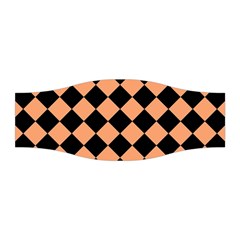 Block Fiesta Black And Cantaloupe Orange Stretchable Headband by FashionBoulevard