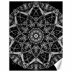 Black And White Pattern Canvas 12  X 16  by Sobalvarro