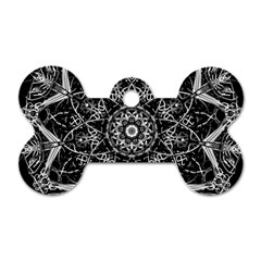 Black And White Pattern Dog Tag Bone (one Side) by Sobalvarro