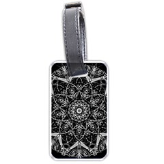 Black And White Pattern Luggage Tag (one Side) by Sobalvarro