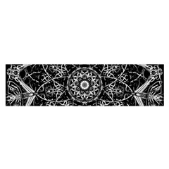 Black And White Pattern Satin Scarf (oblong)