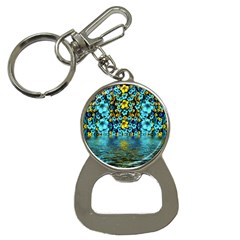 Flower Island And A Horizon Bottle Opener Key Chain by pepitasart