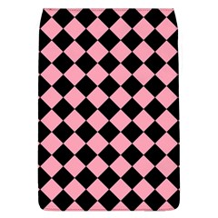 Block Fiesta Black And Flamingo Pink Removable Flap Cover (l) by FashionBoulevard