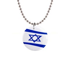 Jewish Waving Star Button Necklace by MissUniqueDesignerIs