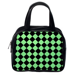 Block Fiesta Black And Mint Green Classic Handbag (one Side)