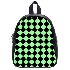 Block Fiesta Black And Mint Green School Bag (small)