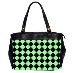 Block Fiesta Black And Mint Green Oversize Office Handbag (2 Sides)